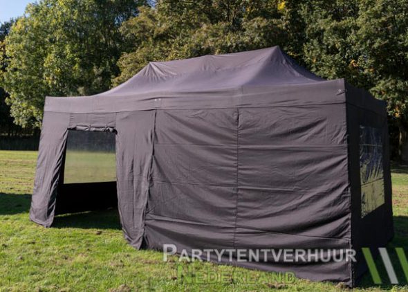 Easy up tent 3x6 meter zijkant met deur huren - Partytentverhuur Assen
